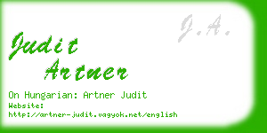 judit artner business card